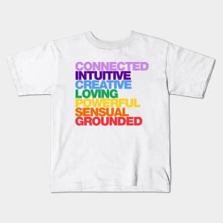 Chakra Traits & Colors Motivational Design Kids T-Shirt